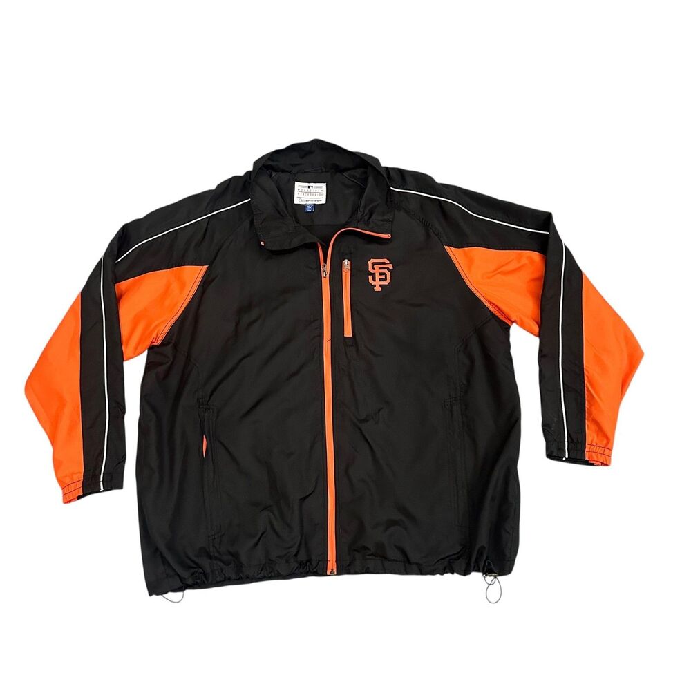 San Francisco Giants Jacket Mens 2XL Black Orange MLB Baseball G III Carl Banks